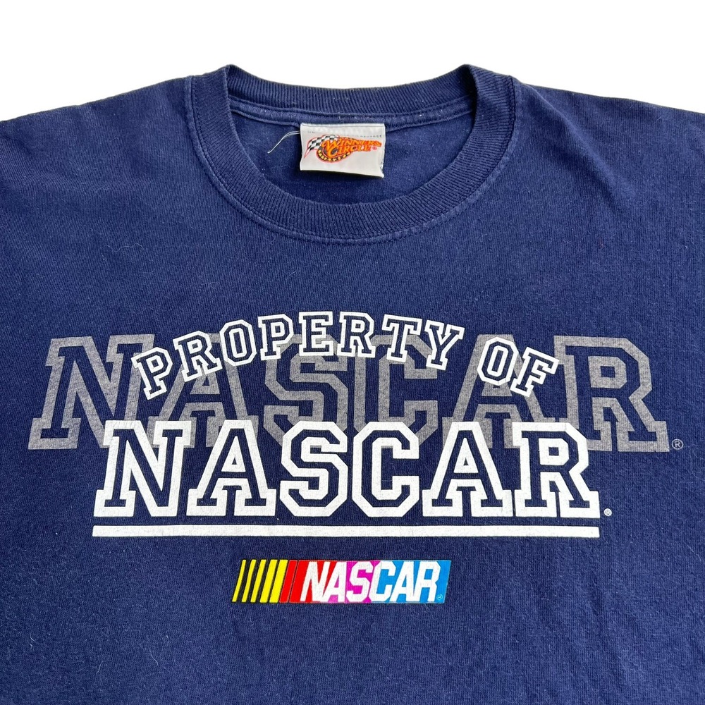 Winners Circle Vintage NASCAR Shirt Property Of Blue Mens XL Short Sleeve Tee